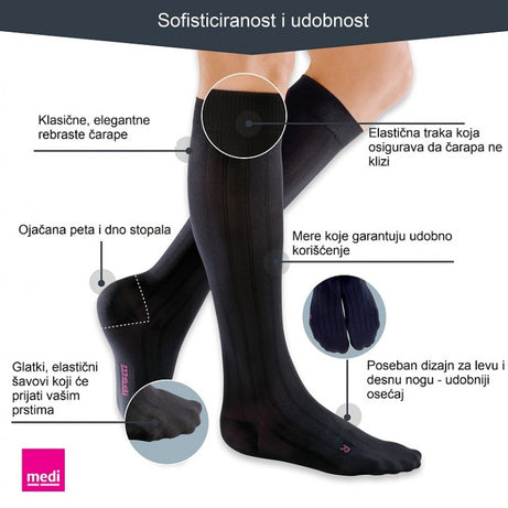 Kompresivne čarape za putovanja medi Travel men