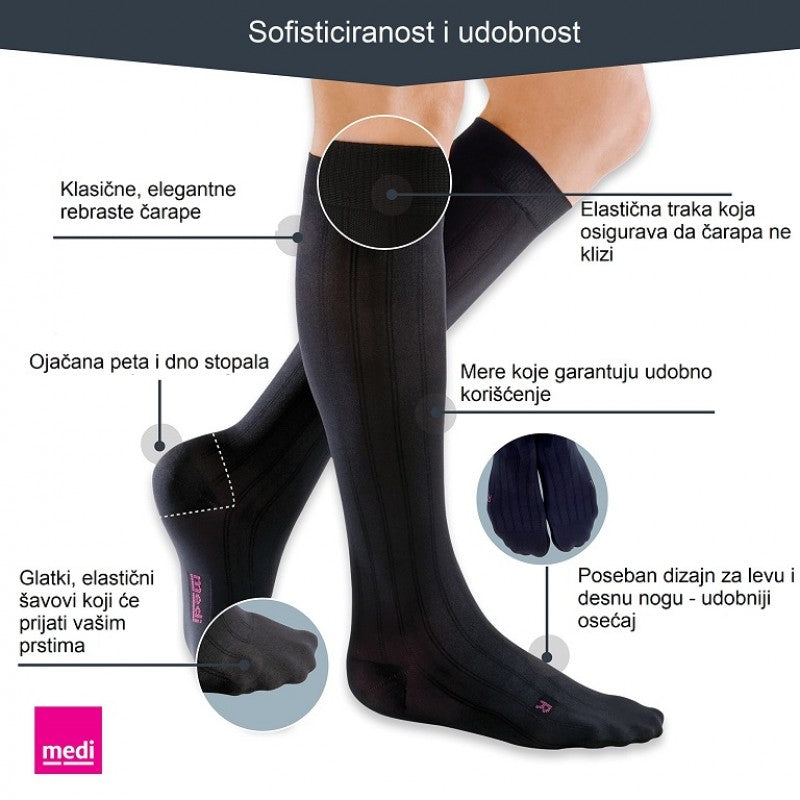 Kompresivne čarape za putovanja medi Travel men